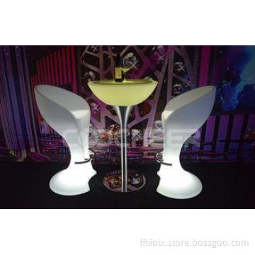 Rechargeable IP65 Waterproof Led bar height table and chair